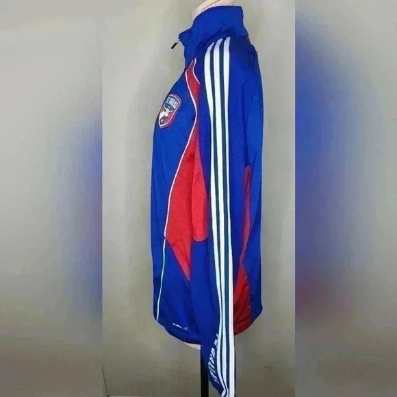 Adidas FC Dallas MLS Mens Full Zip Warm Up Jacket Blue Size M Vintage - Picture 13 of 14